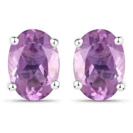 vira jewels Ohrstecker Vira Jewels Silber 925 rhodiniert Amethyst 2,4