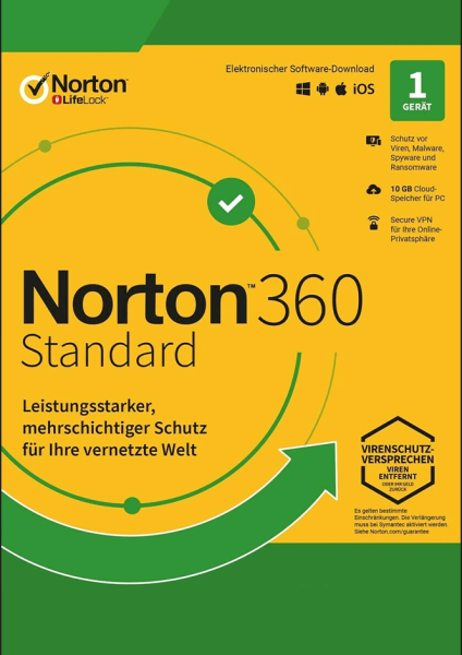 Norton 360 Standard - 10 GB - Kein Abo