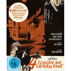 Vier Fliegen auf grauem Samt (Special Edition, 4K-UHD, 2 Blu-rays, CD) (exkl. Shop)