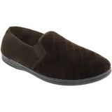 Zedzzz Herren Kevin Velours-Hausschuhe / Pantoffeln DF838 (47 EUR) (Braun) - Braun - 47