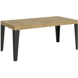 Itamoby Ausziehbarer Tisch 90x180/440 cm Geflammte Eiche Natur Anthrazit