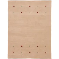 carpetfine Gabbeh Uni, beige, 300x400 cm | Moderner Teppich für Wohn- und Schlafzimmer