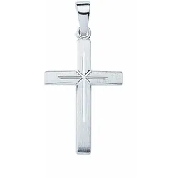 Kreuzkette ADELIA ́S "schmuck, damen schmuck, für sie, hochwertig, preiswert, günstig", silber, Halsketten, Damen, Silber 925 (Sterlingsilber), Schmuckset mit bis 45 cm stufenlos verstellbarer 925 Silber Halskette