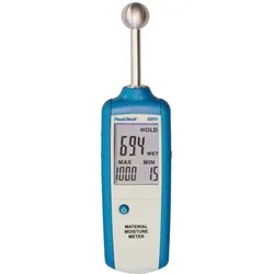 PeakTech P 5201, Widerstand (Pin), Karton, Papier, Mörtel, Putz, Beton, Holz, Di