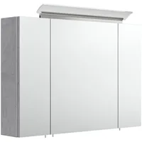 Magnolia home Spiegelschrank 90cm inkl. Design LED-Lampe und Glasböden