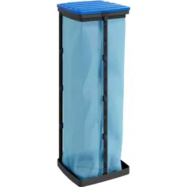 vidaXL Müllsackständer 2 Stk. Schwarz und Blau 120 L PP