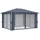 vidaXL Alu-Pavillon 4 x 3 m anthrazit inkl. Vorhängen