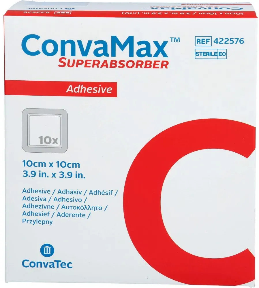 CONVAMAX Superabsorber adhäsiv 10x10 cm 10 St