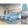 vidaXL Bettwäsche-Set Blau/Grau 200 x 200 cm + 80 x 80 cm