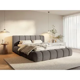 FEDVE Polsterbett Mokka, Textil, 140x200 cm, - Dunkelbraun