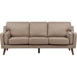 3-Sitzer Sofa hellbraun LOKKA