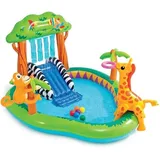 Intex Jungle Play Center Kinderpool mit Rutsche Wassersprüher Hüpfburg 57155