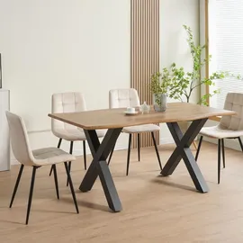 Albatros International Esszimmerstuhl Bora Samt beige 4er Set
