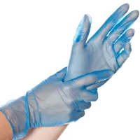 Vinylhandschuhe Ideal puderfrei 10x100 Stück 24 cm Größe M Blau  Einweghandschuhe Arbeitshandschuhe Einmalhandschuhe Vinyl Handschuhe