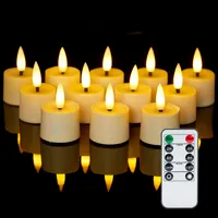 Homemory 12 Stück Teelichter Kerzen mit Timer, Flammenlose Teelichter mit Fernbedienung& batteriern, 400 Stunden ideal für Weihnachten, Hochzeit, Party