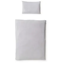Ehrenkind Ehrenkind® Bettwäsche-Set Renforcé | 100% Bio-Baumwolle | Standard 100 by Oeko-TEX | 100x135cm + 40x60cm Hellgrau | Bettwäsche 135x100