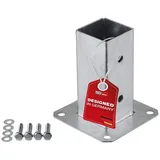 SOTech Bodenanker Zum Aufschrauben 60 x 152 mm Silber/Stahl