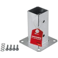 SOTech Bodenanker Zum Aufschrauben 60 x 152 mm Silber/Stahl