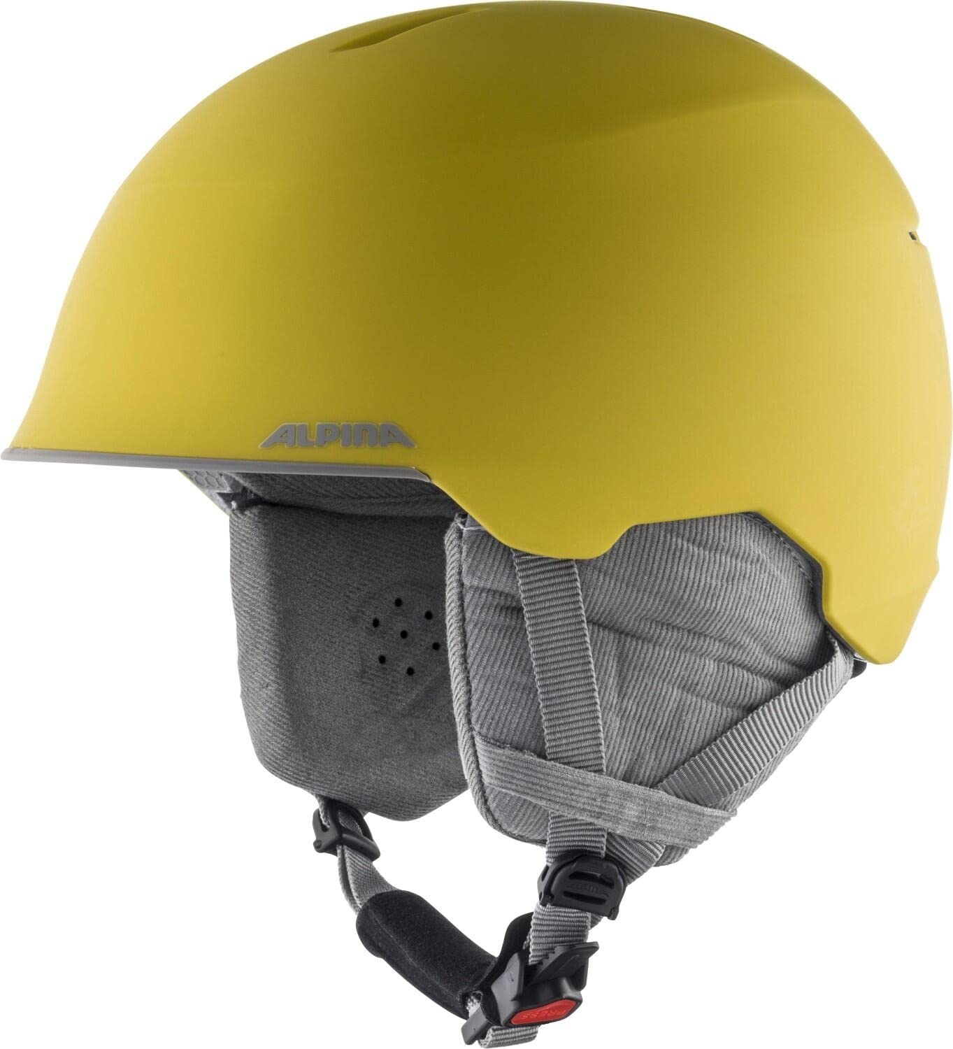 ALPINA MAROI JR - Sicherer, Bruchfester & Individuell Anpassbarer Skihelm Für Kinder, curry-grey matt, 53-57 cm