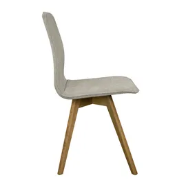 Andas Esszimmerstuhl ANDAS "Rania", beige (beige, eiche natur), H:91cm T:55cm, Massivholz, Sperrholz, Stühle, Esszimmerstuhl, Massivholzgestell, mit Keder