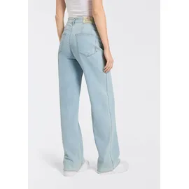 Herrlicher High-waist-Jeans Baggy Straight Denim Light blau 30