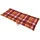 Beautissu Hochlehner Auflage 120 x 50 x 6 cm rot kariert 5-tlg.