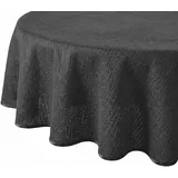 Tischdecke Outdoor Wetterfest, rutschfest & UV-Beständig in 7 Farben - Weichschaum PVC Tischdecke Abwaschbar & Waschbar bei 30°C - Gartentischdecke Oval 160x220 Schwarz