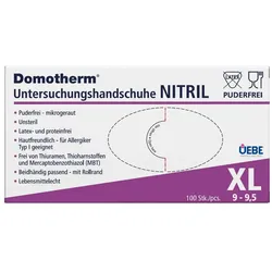 Domotherm Untersuchungshandschuhe Nitril Unsteril Puderfrei Xl B