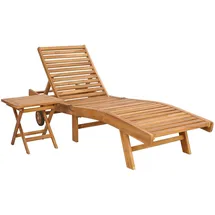 vidaXL Sonnenliege 2 pcs 2 x 200 x 60 x 30 cm Braun