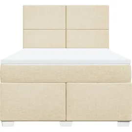 vidaXL Boxspringbett 140 x 200 cm Creme