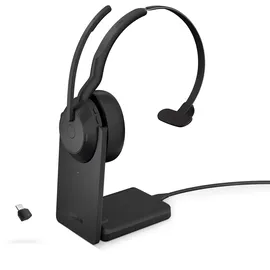 JABRA Evolve2 55 MS Mono USB Headset schwarz USB-A Ladestation