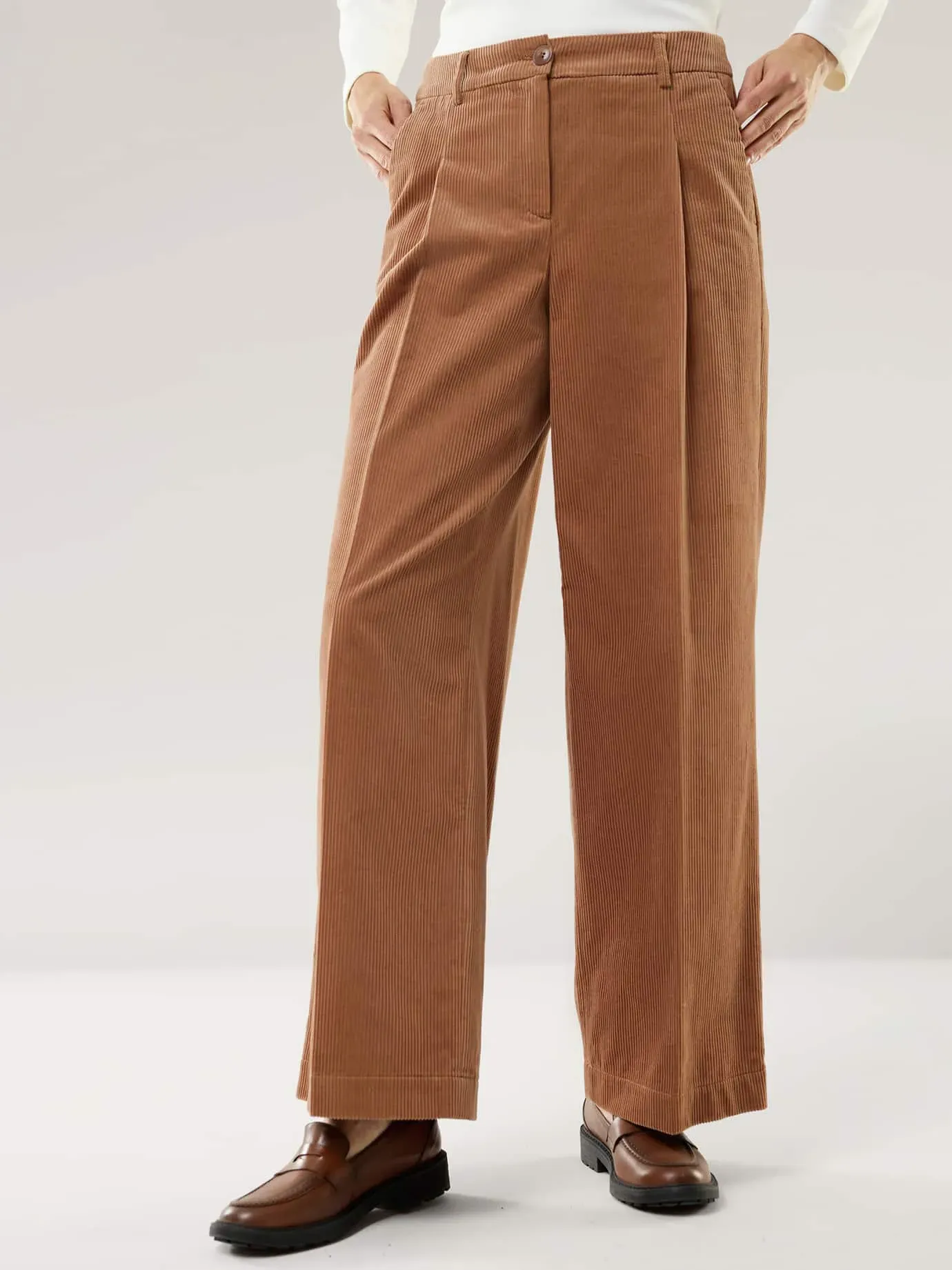 Walbusch Damen Premium Marlene Cordhose Beige noch offen: Muster