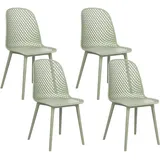 Beliani Esszimmerstuhl, Grün, Kunststoff, 1-Sitzer, 45x81x52 cm, Esszimmer, Stühle, Esszimmerstühle, Vierfußstühle