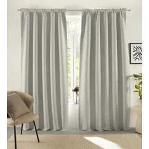 LeGer Home by Lena Gercke Verdunkelungsvorhang "Marusha" Gr. 1, beige (taupe), B:135cm H:145cm, Polyester, Polyester, LEGER HOME BY LENA GERCKE, Gardinen, Verdunkelnder Vorhang, blickdicht, Leinenoptik, robuste Haptik, Thermo