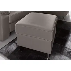 Hocker SIT & MORE "Top Ascara", grau (delphin), B:55cm H:46cm T:55cm, Luxus-Microfaser (100% Polyester), NaturLeder, Hocker, Polsterhocker