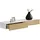 [en.casa] Wandregal Leknes 50x24x12 cm 2er Set mit Schublade Weiß/Holzfarben