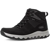 Gabor Schnürboots, High-Top-Sneaker, Komfortschuh, Freitzeitschuh, Weite G 1/2 (=weit), Gr. 10,5 (45), schwarz , 63781150-10,5