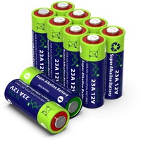 Alkaline 23A MN21 Quecksilberfreie Batterie 12V, 10 Stück im Multi-Sparpack (A23/ V23GA / LRV08 / 8LR932) entwickelt für die Verwendung in Fernbedienungen, Funktürglocken und Sicherheitssystemen