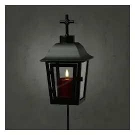 MARELIDA Laterne mit Mini LED Kerze mit 2 wechselbaren Spitzen und Erdspieß