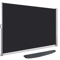 VOUNOT Seitenmarkise 160 x 300 cm Schwarz Polyester
