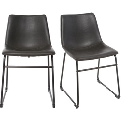 Chaises industrielles noires (lot de 2) NEW ROCK