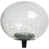 Kaemingk LED-Solargartenlicht - Transparent - Glas - - Ø 19 cm - inkl. Erdspieß