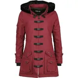 Gothicana by EMP Damen dunkelrote Übergangsjacke leicht gefüttert mit Gehschlitz hinten M - M