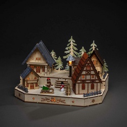Konstsmide LED Holzsilhouette, Holz, BxHxL: 20 x 20 x 30 cm, inkl. Leuchtmittel