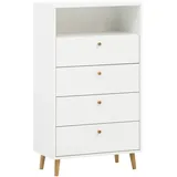 Schildmeyer Bjarne Highboard 158676, weiß matt, 60,2 x 33 x 104,4 cm