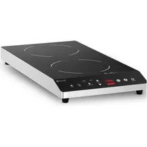 Royal Catering Induktionsplatte 2 Kochfelder 3500 W 60 - 240 °C Timer schwarz