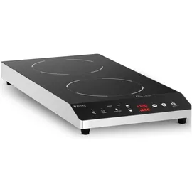 Royal Catering Induktionsplatte 2 Kochfelder 3500 W 60 - 240 °C Timer schwarz