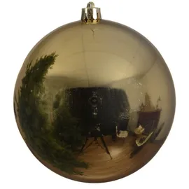 buttinette Weihnachtskugel aus Kunststoff, gold, 14 cm Ø