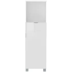 Midischrank WELLTIME "Lage", weiß (weiß hochglanz), B:38cm H:128cm T:35cm, Schränke, Pflegeleichte Oberfläche, viel Stauraum, FSC-zertifiziert
