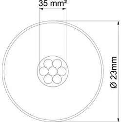OBO 5408018 Isolierte Ableitung 100 m Trommel Ø23mm schwarz isCon PR 90 SW  - 100 Meter